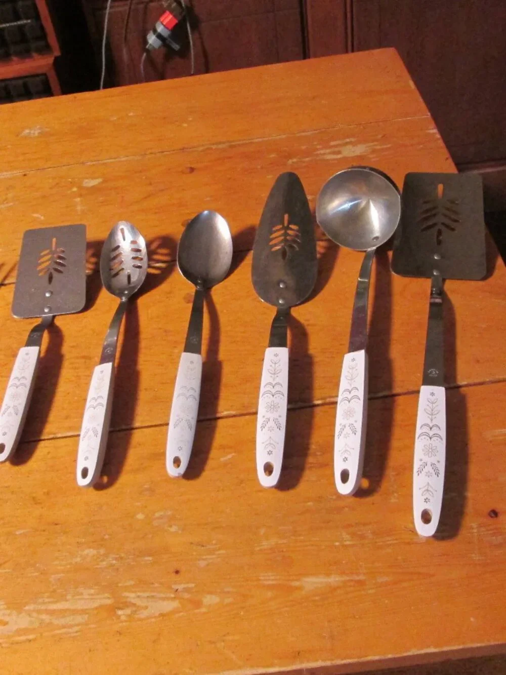 ecko flint vtg harvest utensil set vguc stainless boho